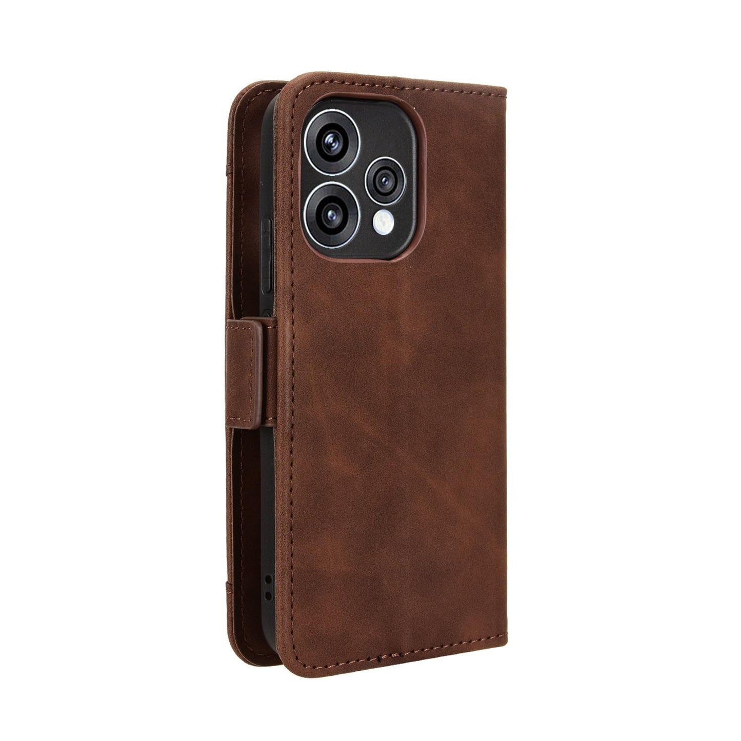 OPPO Reno15 5G Skin Feel PU Leather Wallet Phone Case with Card Slots, Cash Pocket, Magnetic Closure, Built-In Stand, Full Protection TPU Cover