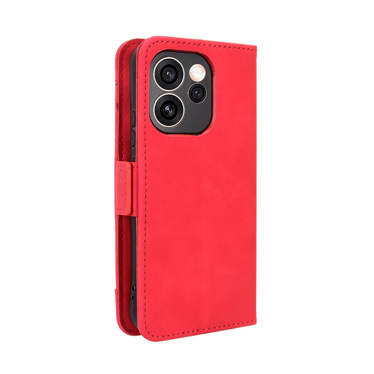 OPPO Reno15 Pro Max 5G Skin Feel PU Leather Wallet Phone Case with Card Slots, Cash Pocket, Magnetic Closure, Built-In Stand, Full Protection TPU Cover
