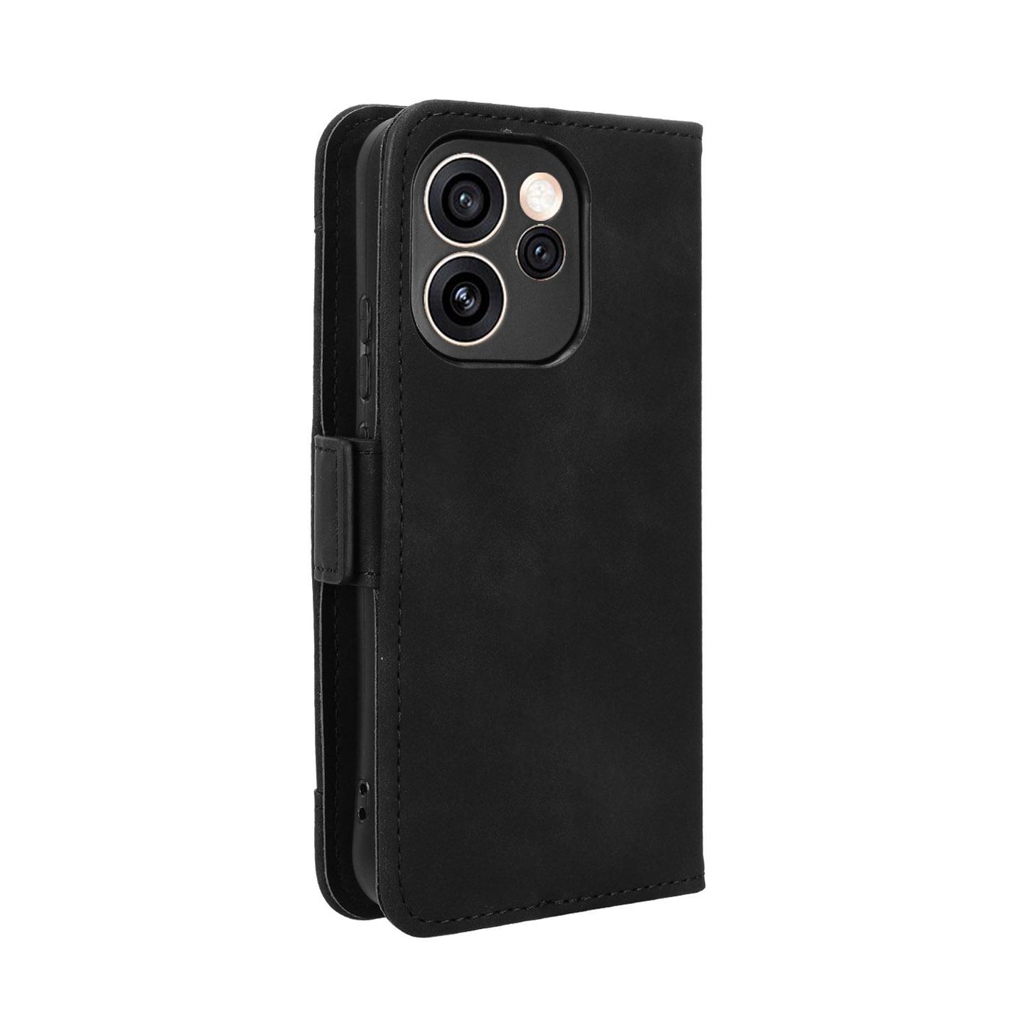 OPPO Reno15 F 5G Skin Feel PU Leather Wallet Phone Case with Card Slots, Cash Pocket, Magnetic Closure, Built-In Stand, Full Protection TPU Cover