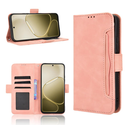 OPPO A6s 5G Skin Feel PU Leather Wallet Phone Case with Card Slots, Cash Pocket, Magnetic Closure, Built-In Stand, Full Protection TPU Cover
