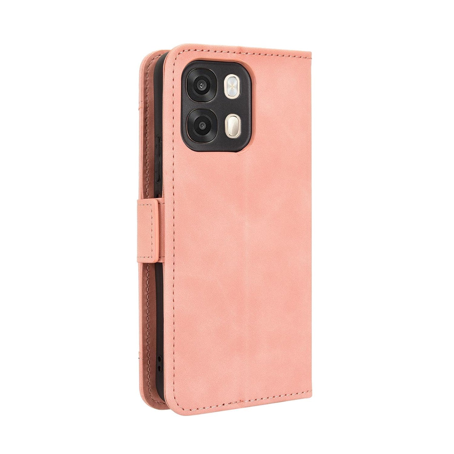 OPPO A6s 5G Skin Feel PU Leather Wallet Phone Case with Card Slots, Cash Pocket, Magnetic Closure, Built-In Stand, Full Protection TPU Cover