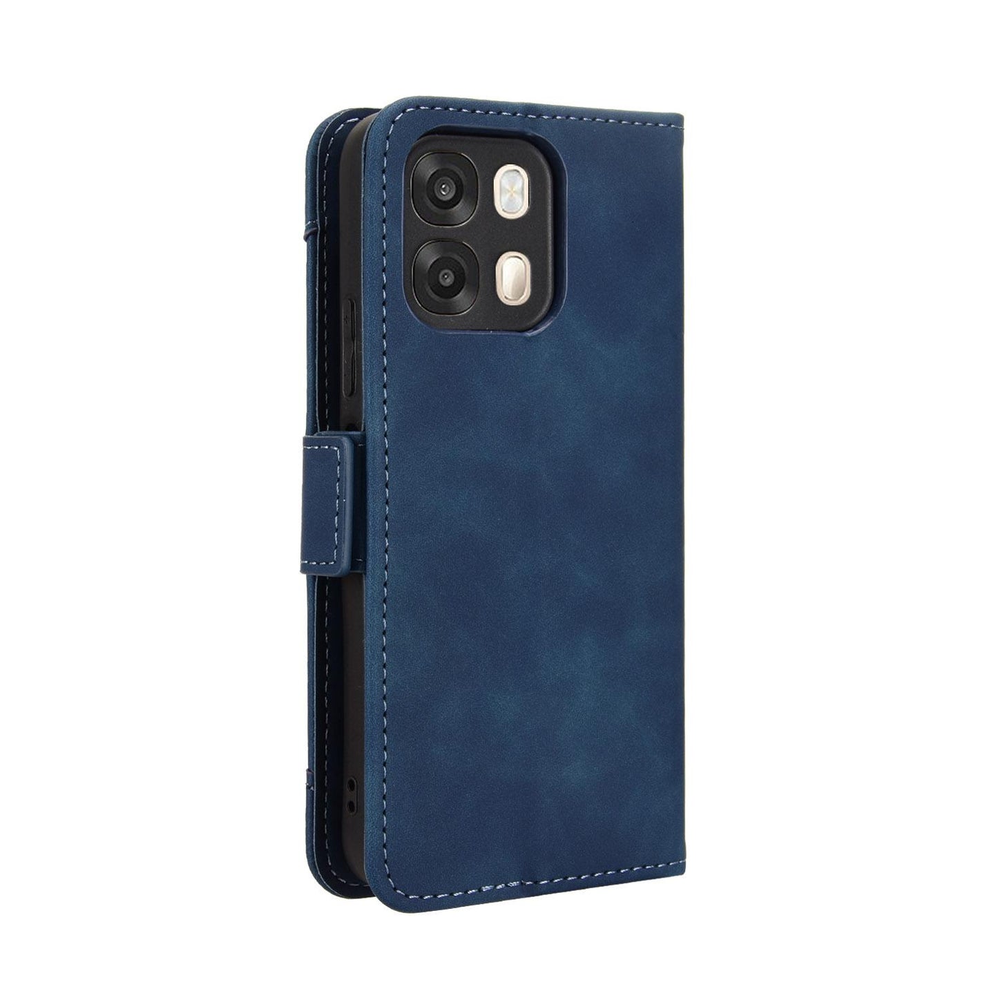 OPPO A6s 5G Skin Feel PU Leather Wallet Phone Case with Card Slots, Cash Pocket, Magnetic Closure, Built-In Stand, Full Protection TPU Cover
