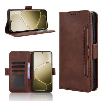 OPPO A6s 5G Skin Feel PU Leather Wallet Phone Case with Card Slots, Cash Pocket, Magnetic Closure, Built-In Stand, Full Protection TPU Cover