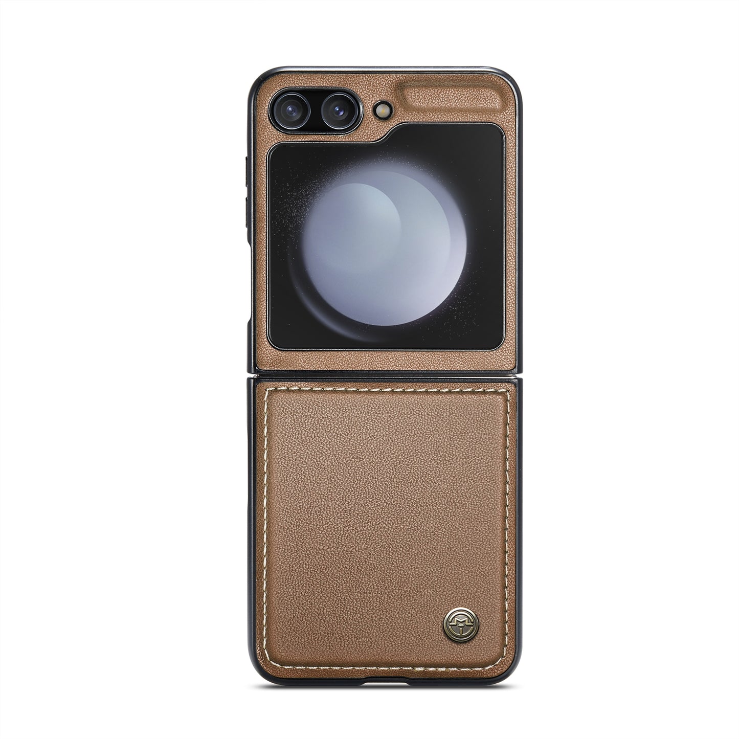 Samsung Galaxy Z Flip5 Litchi Texture RFID Anti-theft Leather Phone Case with Butterfly Buckle, Stand & Card Wallet with TPU Shell