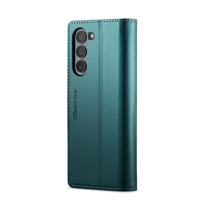 Samsung Galaxy Z Fold6 5G Litchi Texture RFID Anti-theft Leather Phone Case with Butterfly Buckle, Stand & Card Wallet with TPU Shell