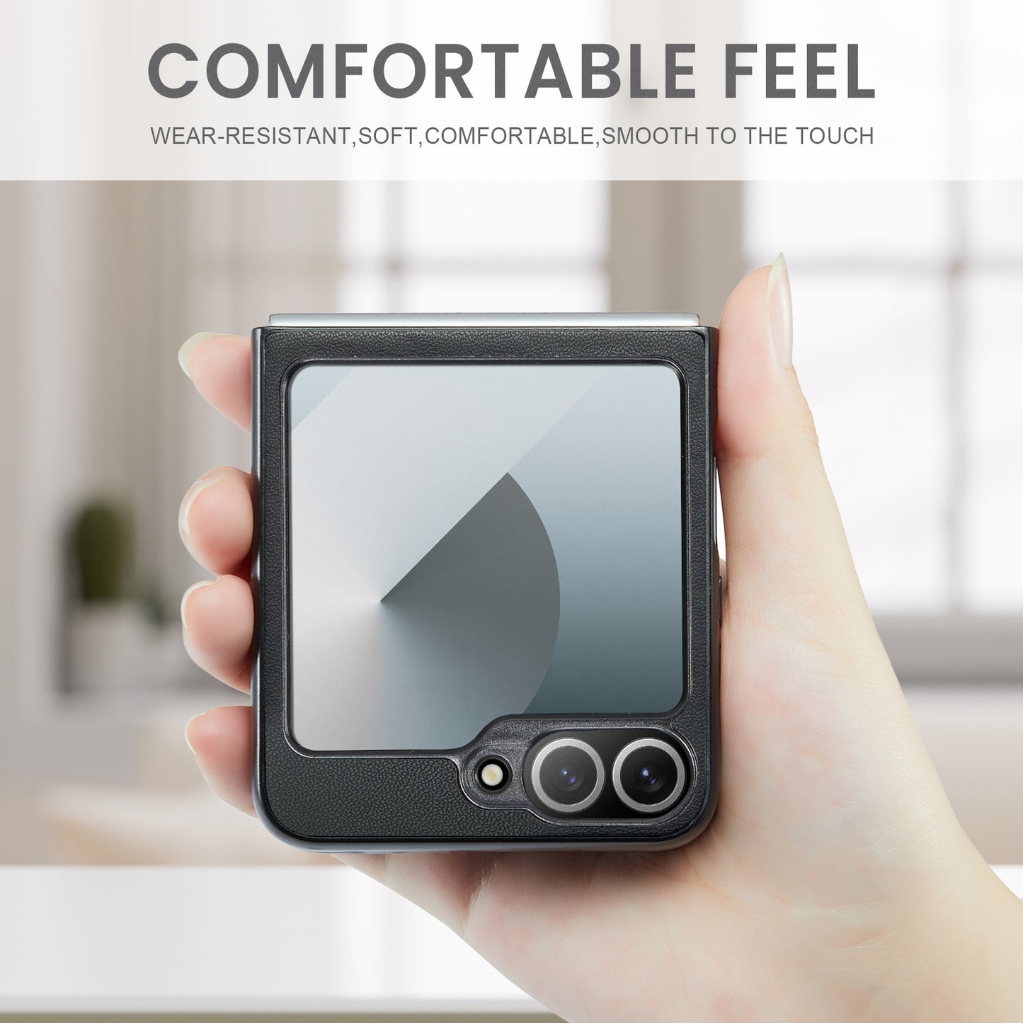 Samsung Galaxy Z Flip6 5G Litchi Texture RFID Anti-theft Leather Phone Case with Butterfly Buckle, Stand & Card Wallet with TPU Shell