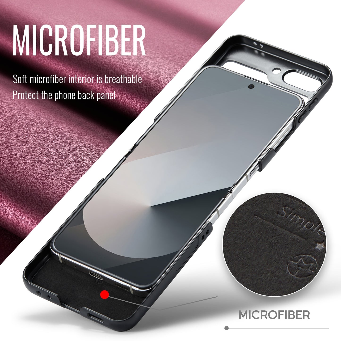 Samsung Galaxy Z Flip6 5G Litchi Texture RFID Anti-theft Leather Phone Case with Butterfly Buckle, Stand & Card Wallet with TPU Shell