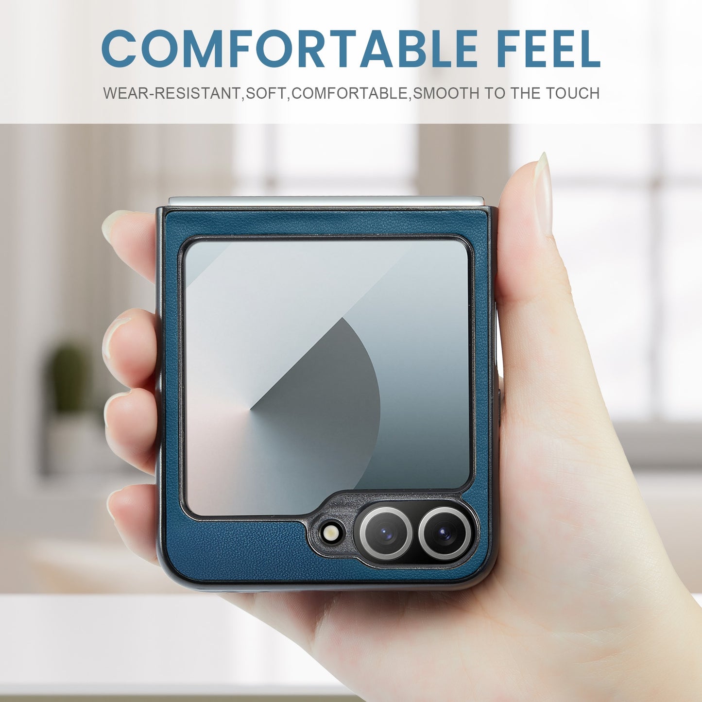 Samsung Galaxy Z Flip6 5G Litchi Texture RFID Anti-theft Leather Phone Case with Butterfly Buckle, Stand & Card Wallet with TPU Shell