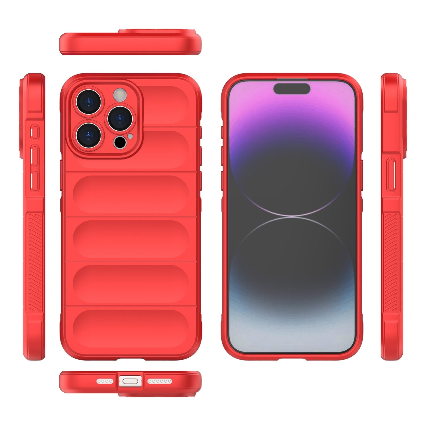 iPhone 15 Pro Max Shock Absorbent Magic Shield TPU + Flannel Phone Case, Featuring Ridged Drop Protection, Bright Colours & Easy Access