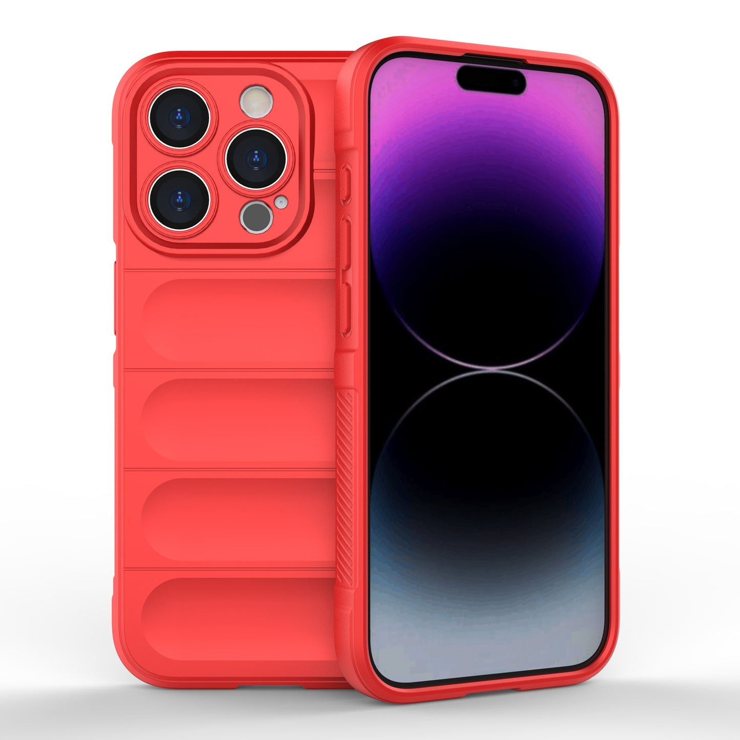 iPhone 15 Pro Shock Absorbent Magic Shield TPU + Flannel Phone Case, Featuring Ridged Drop Protection, Bright Colours & Easy Access