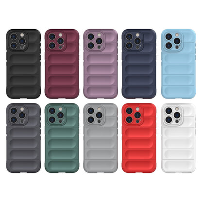 iPhone 15 Pro Shock Absorbent Magic Shield TPU + Flannel Phone Case, Featuring Ridged Drop Protection, Bright Colours & Easy Access