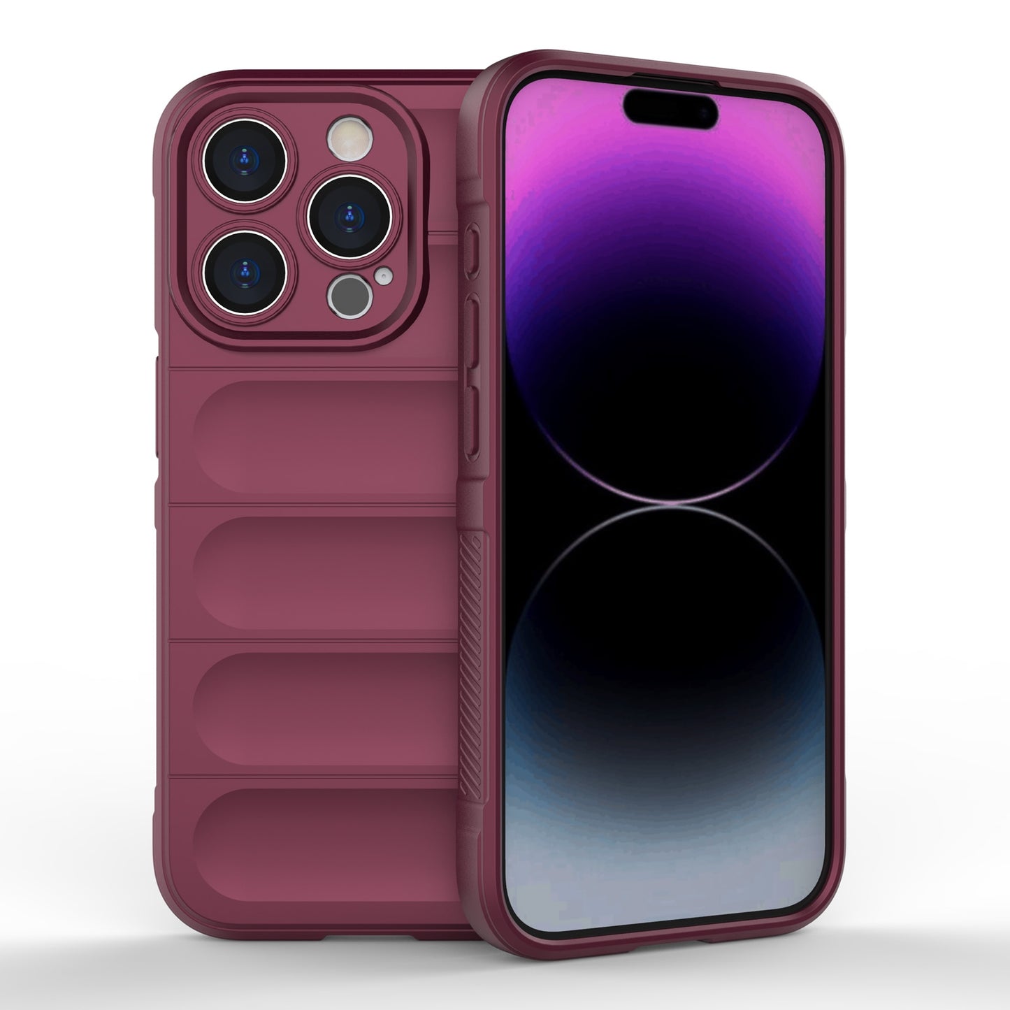 iPhone 15 Pro Shock Absorbent Magic Shield TPU + Flannel Phone Case, Featuring Ridged Drop Protection, Bright Colours & Easy Access