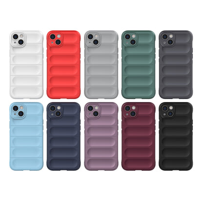 iPhone 15 Plus Shock Absorbent Magic Shield TPU + Flannel Phone Case, Featuring Ridged Drop Protection, Bright Colours & Easy Access