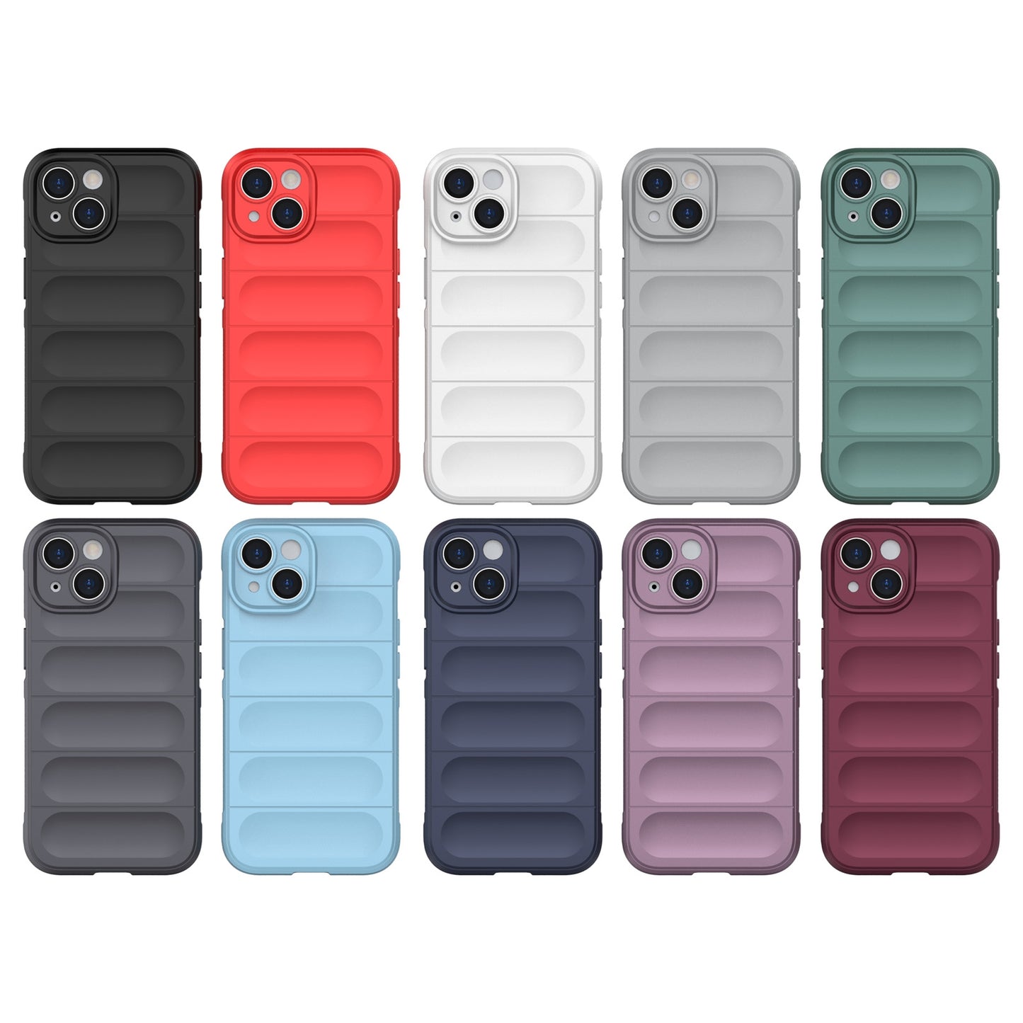 iPhone 15 Shock Absorbent Magic Shield TPU + Flannel Phone Case, Featuring Ridged Drop Protection, Bright Colours & Easy Access