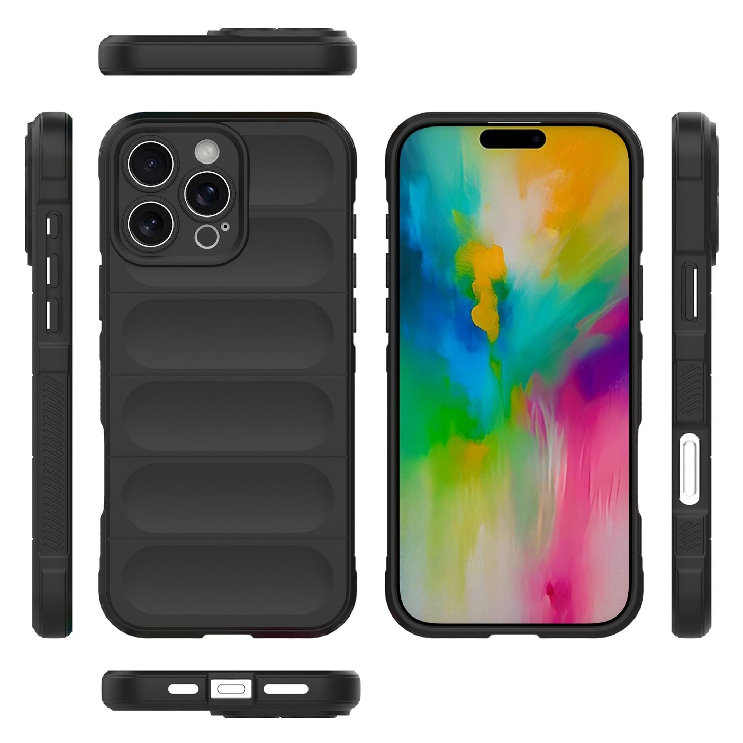 iPhone 16 Pro Max Shock Absorbent Magic Shield TPU + Flannel Phone Case, Featuring Ridged Drop Protection, Bright Colours & Easy Access