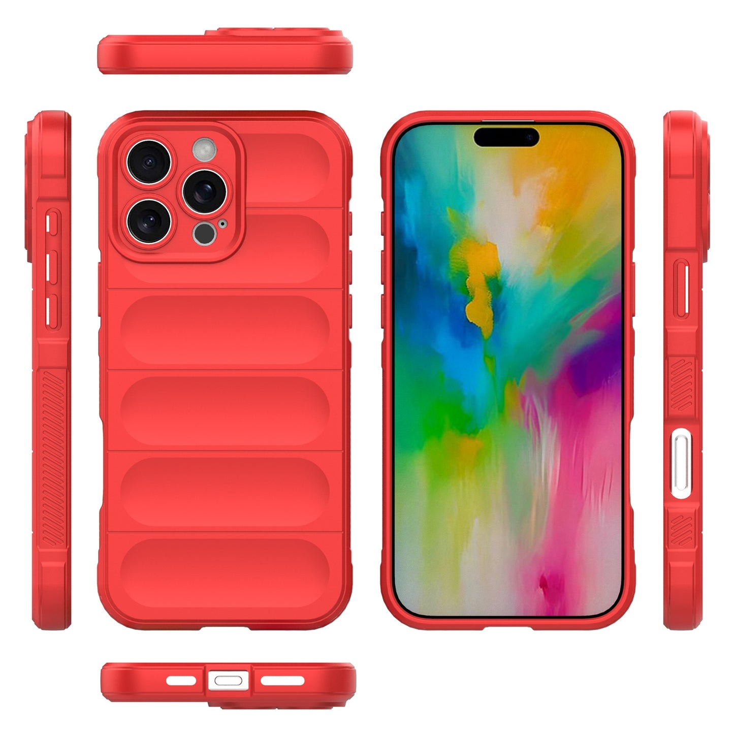 iPhone 16 Pro Max Shock Absorbent Magic Shield TPU + Flannel Phone Case, Featuring Ridged Drop Protection, Bright Colours & Easy Access