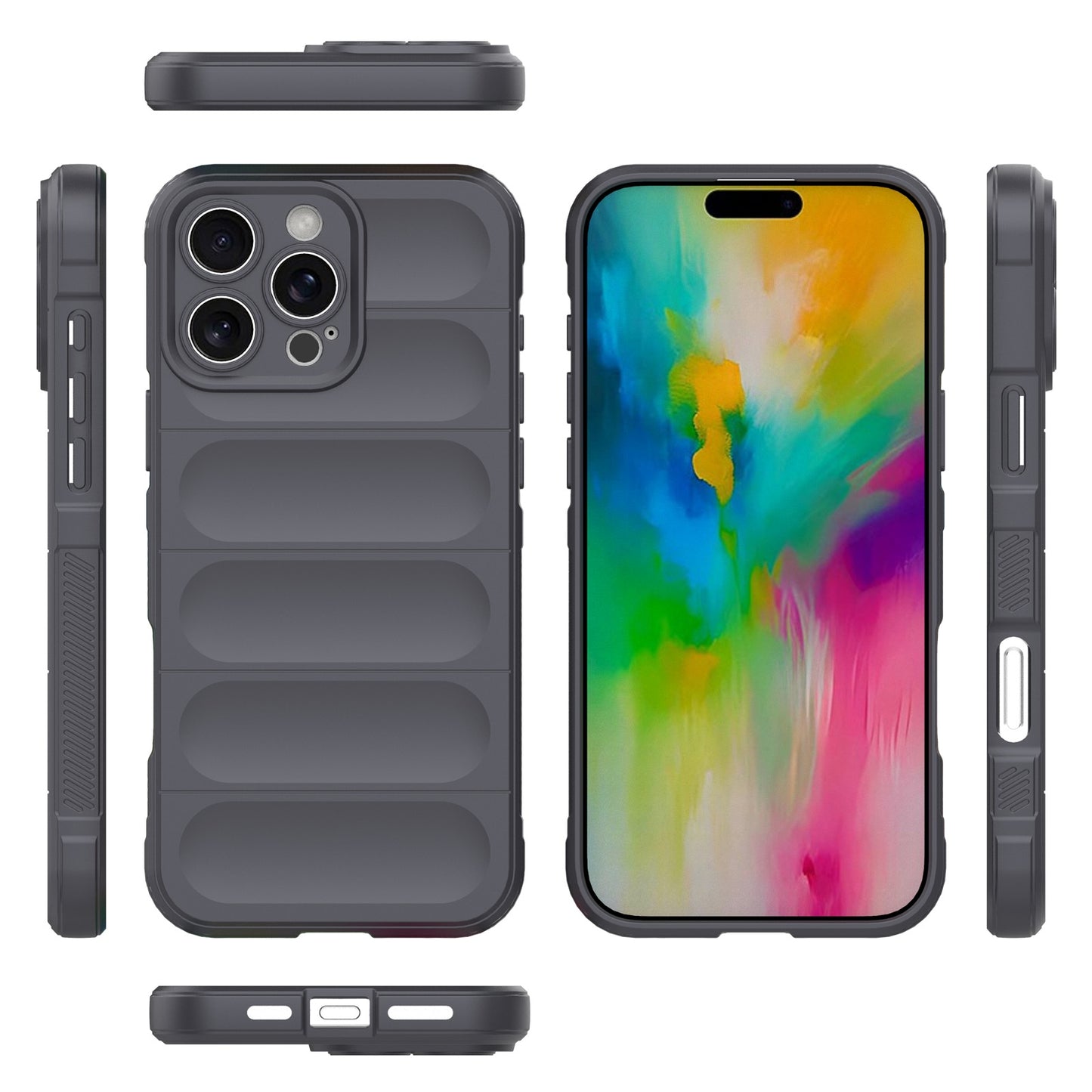 iPhone 16 Pro Max Shock Absorbent Magic Shield TPU + Flannel Phone Case, Featuring Ridged Drop Protection, Bright Colours & Easy Access