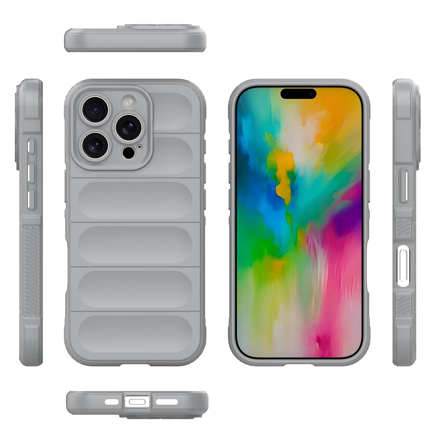 iPhone 16 Pro Shock Absorbent Magic Shield TPU + Flannel Phone Case, Featuring Ridged Drop Protection, Bright Colours & Easy Access