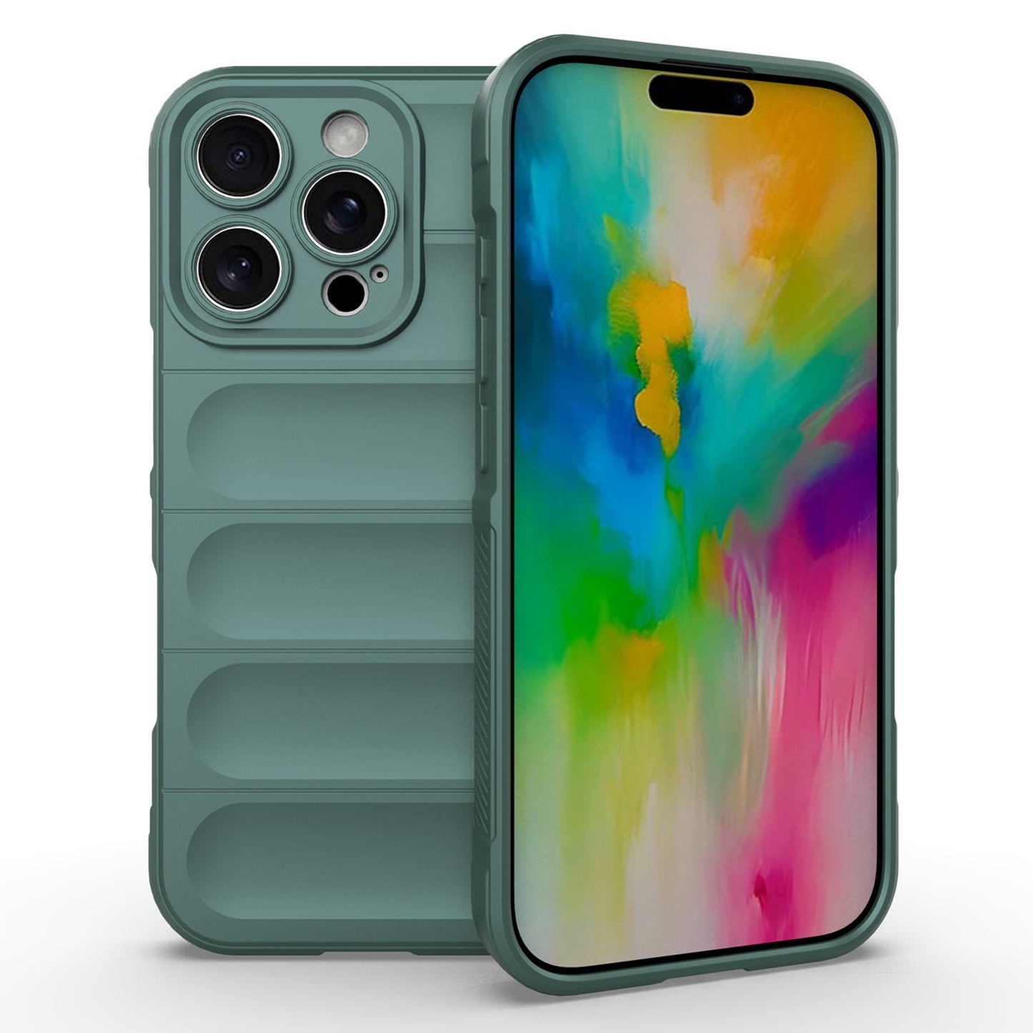iPhone 16 Pro Shock Absorbent Magic Shield TPU + Flannel Phone Case, Featuring Ridged Drop Protection, Bright Colours & Easy Access