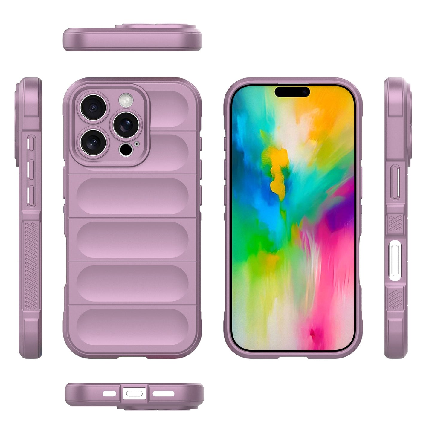 iPhone 16 Pro Shock Absorbent Magic Shield TPU + Flannel Phone Case, Featuring Ridged Drop Protection, Bright Colours & Easy Access