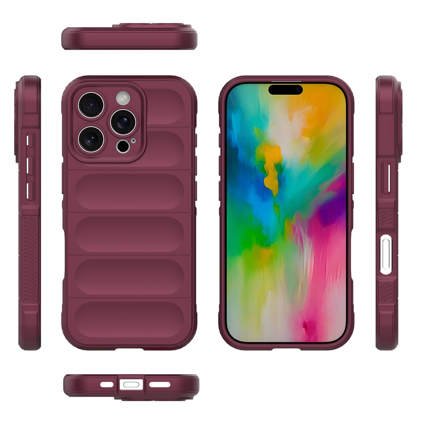 iPhone 16 Pro Shock Absorbent Magic Shield TPU + Flannel Phone Case, Featuring Ridged Drop Protection, Bright Colours & Easy Access