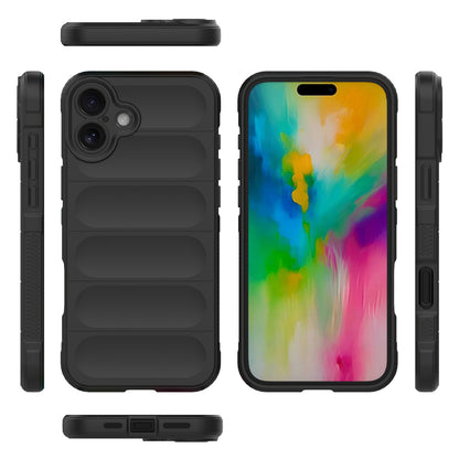 iPhone 16 Plus Shock Absorbent Magic Shield TPU + Flannel Phone Case, Featuring Ridged Drop Protection, Bright Colours & Easy Access