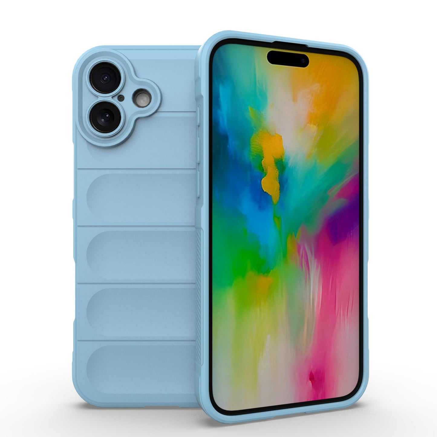 iPhone 16 Plus Shock Absorbent Magic Shield TPU + Flannel Phone Case, Featuring Ridged Drop Protection, Bright Colours & Easy Access