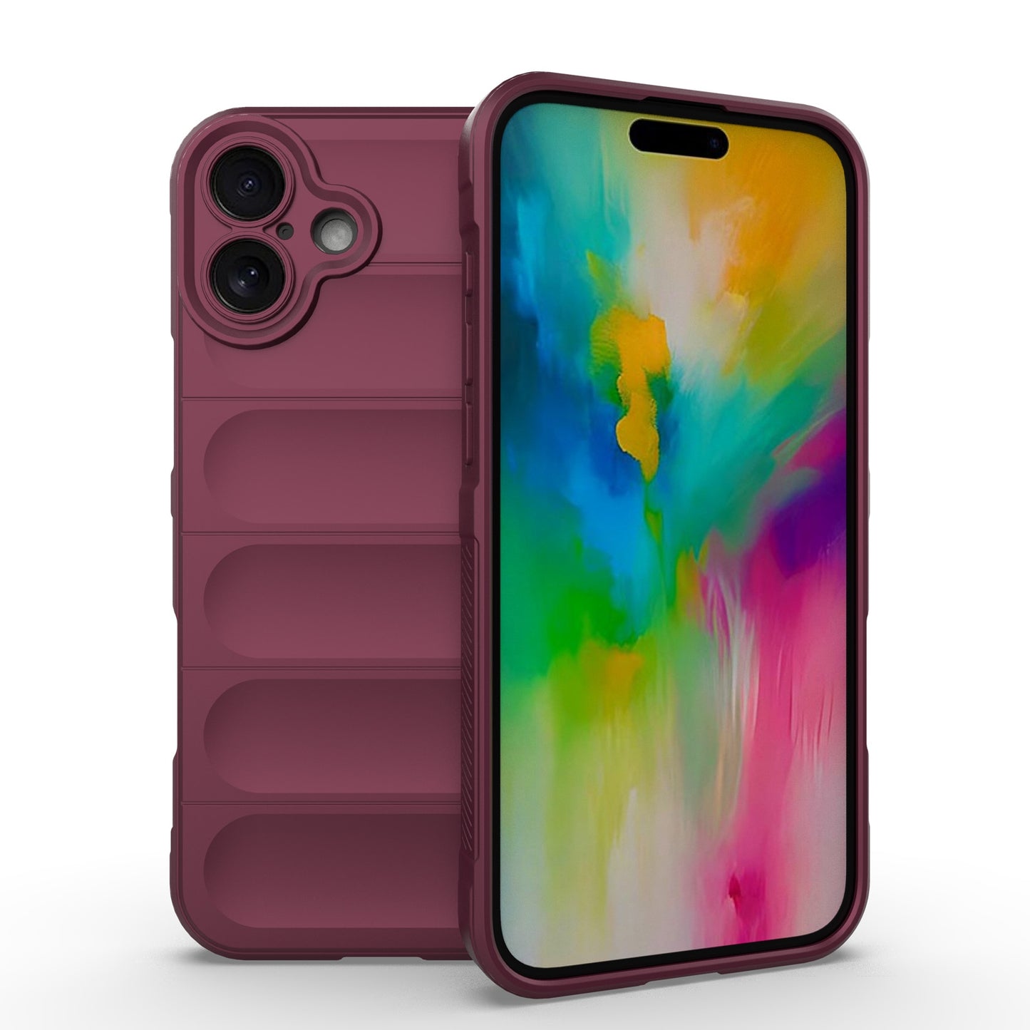 iPhone 16 Plus Shock Absorbent Magic Shield TPU + Flannel Phone Case, Featuring Ridged Drop Protection, Bright Colours & Easy Access