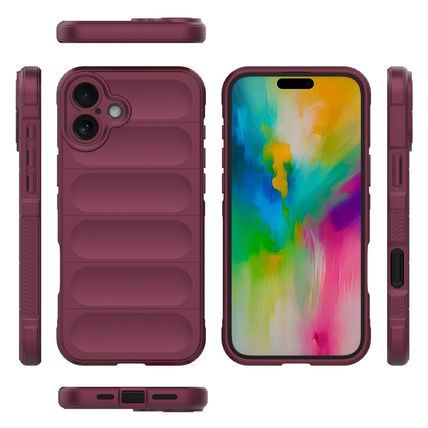 iPhone 16 Plus Shock Absorbent Magic Shield TPU + Flannel Phone Case, Featuring Ridged Drop Protection, Bright Colours & Easy Access