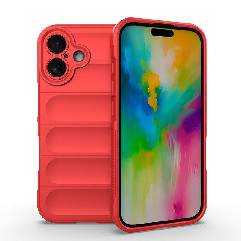 iPhone 16 Shock Absorbent Magic Shield TPU + Flannel Phone Case, Featuring Ridged Drop Protection, Bright Colours & Easy Access