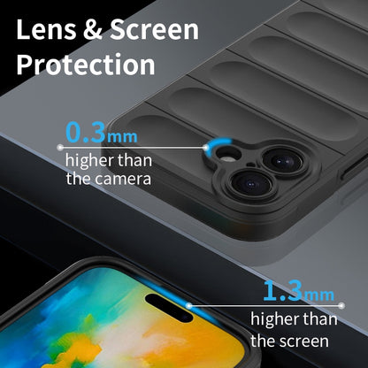 iPhone 16 Shock Absorbent Magic Shield TPU + Flannel Phone Case, Featuring Ridged Drop Protection, Bright Colours & Easy Access