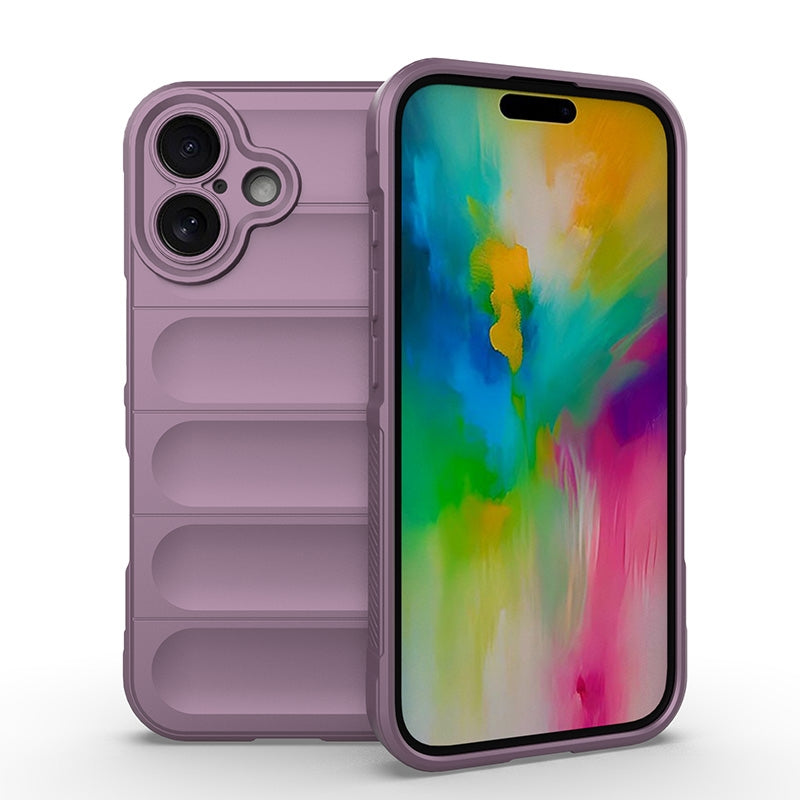 iPhone 16 Shock Absorbent Magic Shield TPU + Flannel Phone Case, Featuring Ridged Drop Protection, Bright Colours & Easy Access
