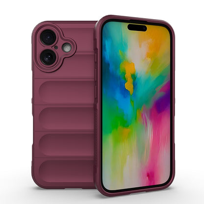iPhone 16 Shock Absorbent Magic Shield TPU + Flannel Phone Case, Featuring Ridged Drop Protection, Bright Colours & Easy Access