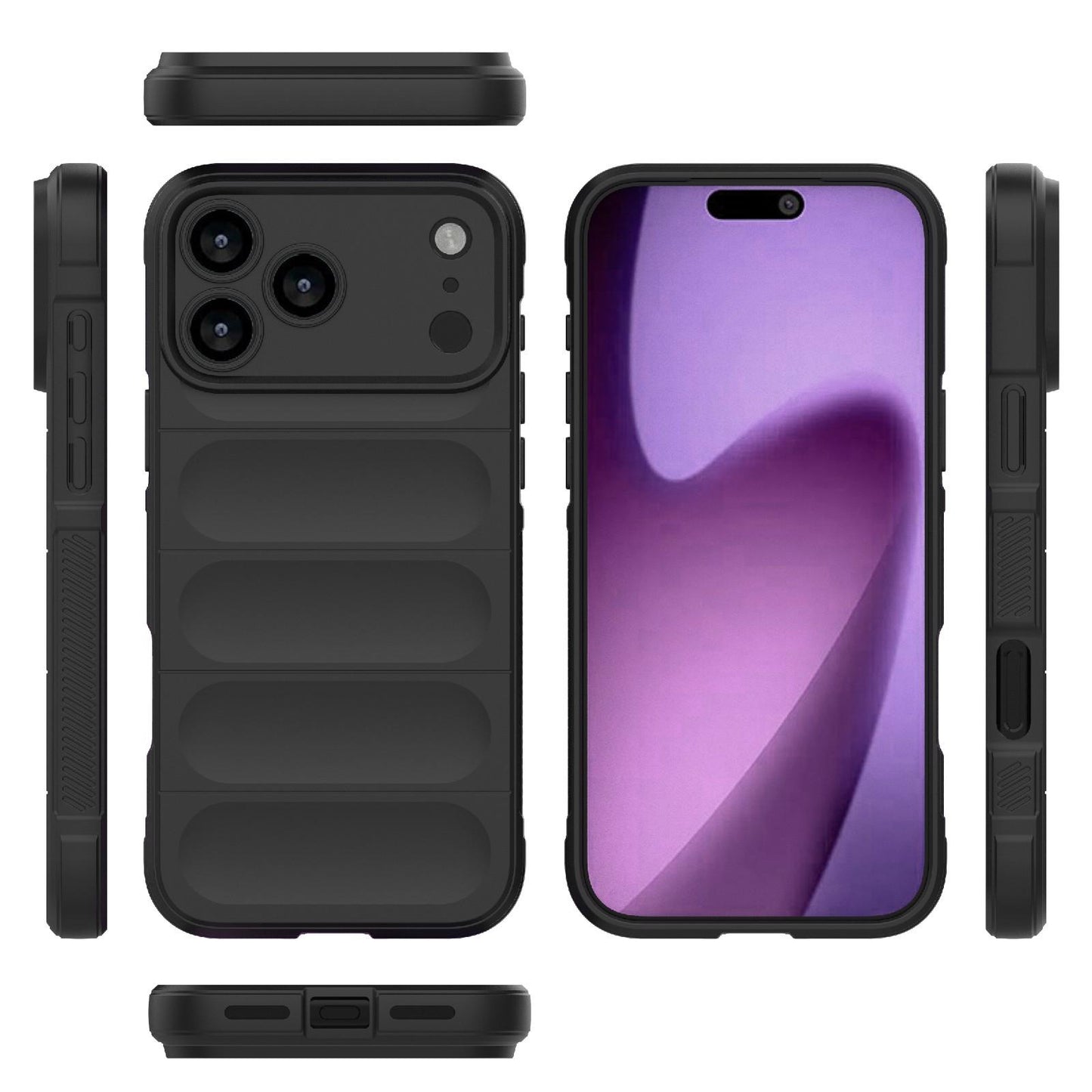Apple iPhone 18 Pro Max Magic Shield TPU + Flannel Protective Phone Case Cover, Shockproof Scratch Resistant