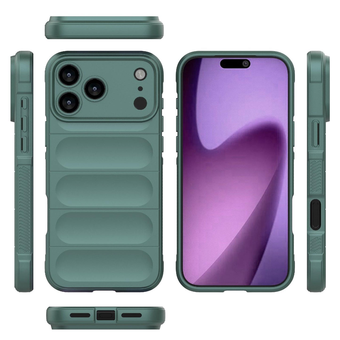 Apple iPhone 18 Pro Max Magic Shield TPU + Flannel Protective Phone Case Cover, Shockproof Scratch Resistant