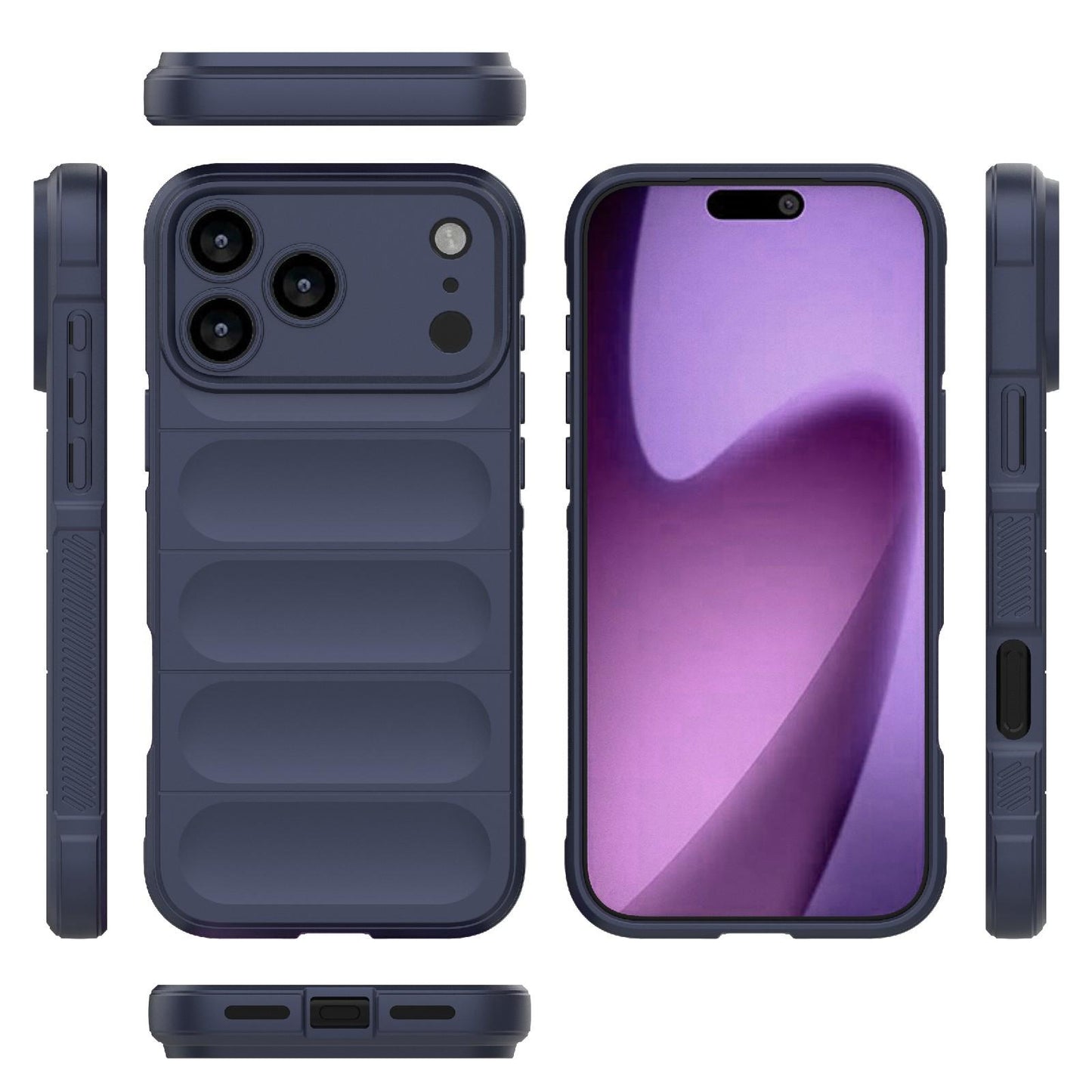 Apple iPhone 18 Pro Max Magic Shield TPU + Flannel Protective Phone Case Cover, Shockproof Scratch Resistant