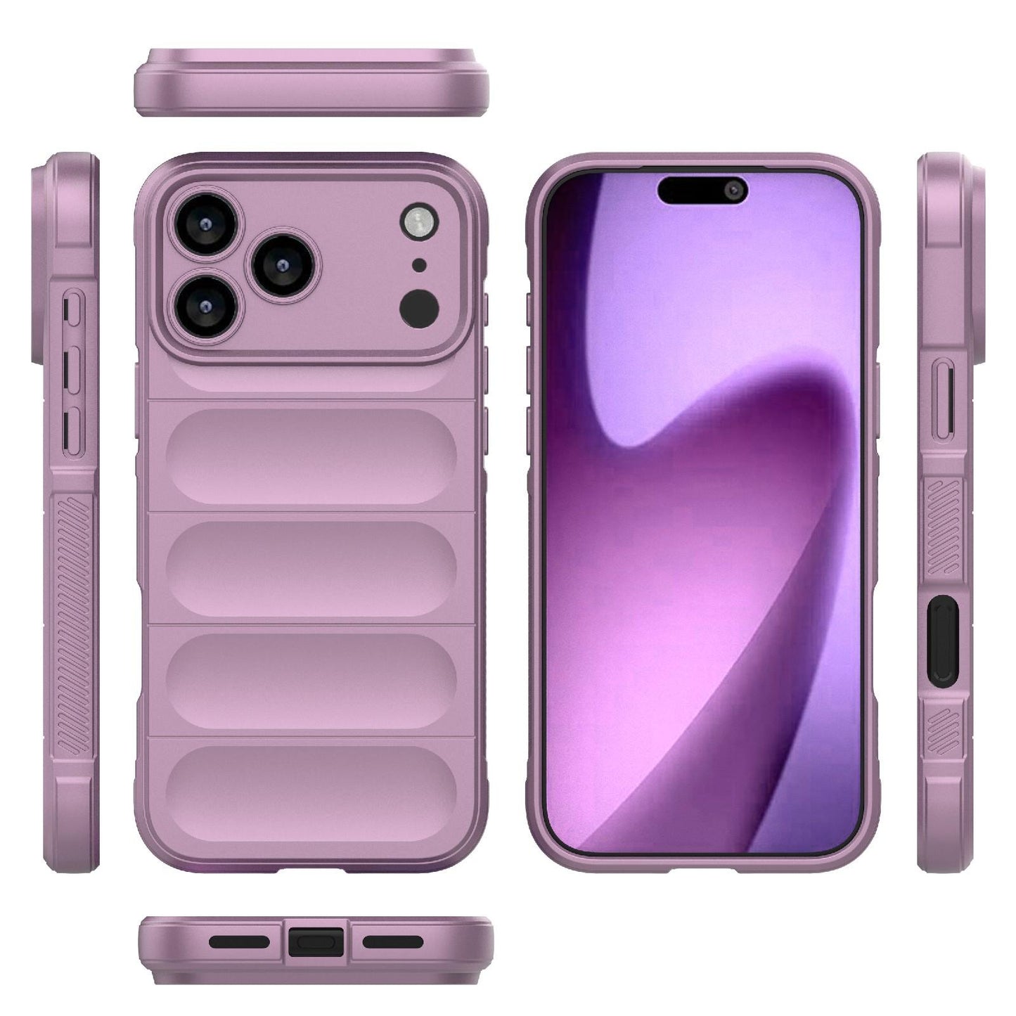 Apple iPhone 17 Pro Max Magic Shield TPU + Flannel Protective Phone Case Cover, Shockproof Scratch Resistant