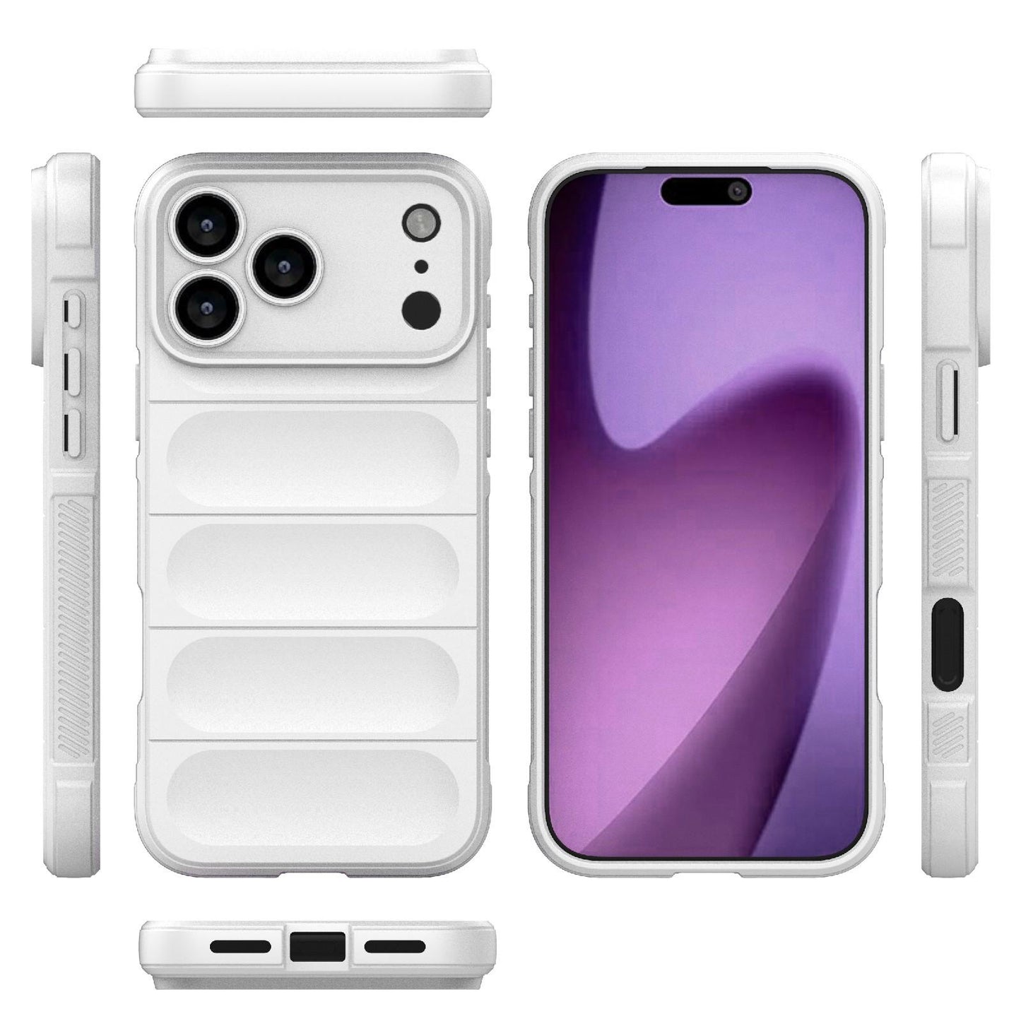 Apple iPhone 18 Pro Max Magic Shield TPU + Flannel Protective Phone Case Cover, Shockproof Scratch Resistant