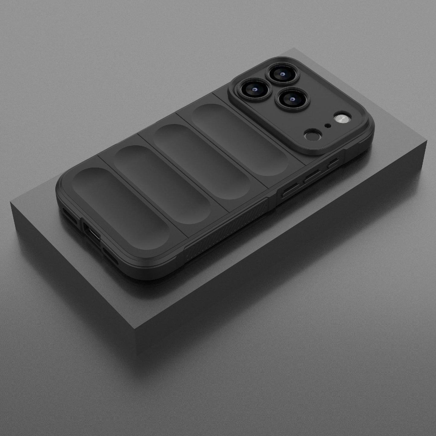 Apple iPhone 18 Pro Magic Shield TPU + Flannel Protective Phone Case Cover, Shockproof Scratch Resistant