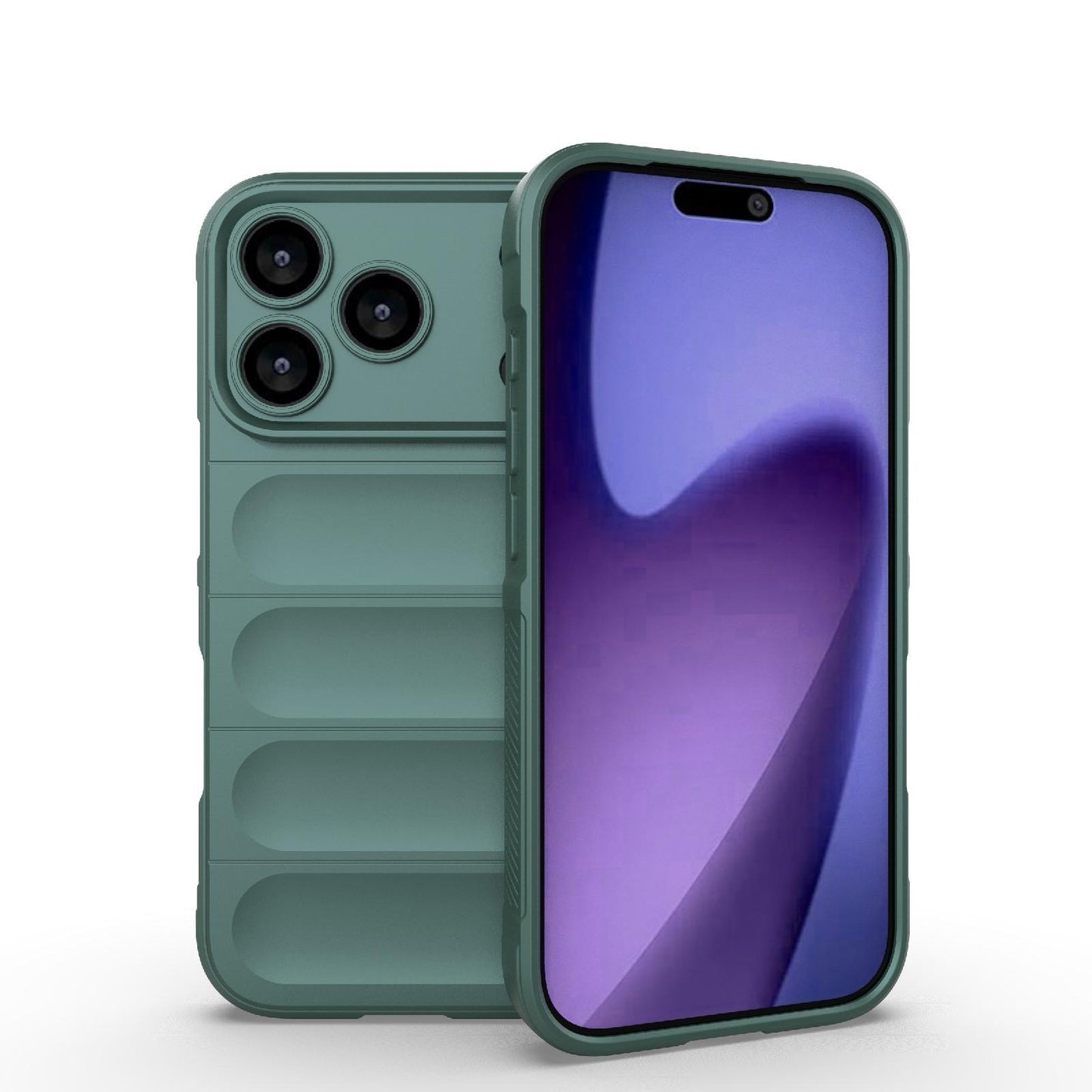 Apple iPhone 18 Pro Magic Shield TPU + Flannel Protective Phone Case Cover, Shockproof Scratch Resistant