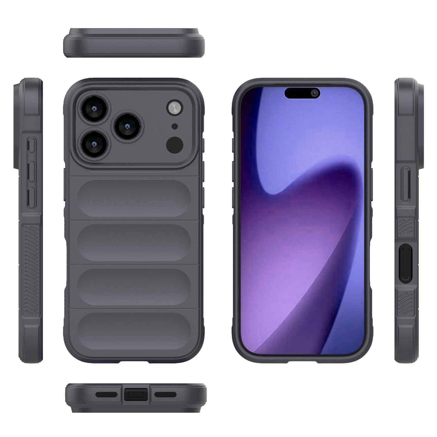 Apple iPhone 18 Pro Magic Shield TPU + Flannel Protective Phone Case Cover, Shockproof Scratch Resistant