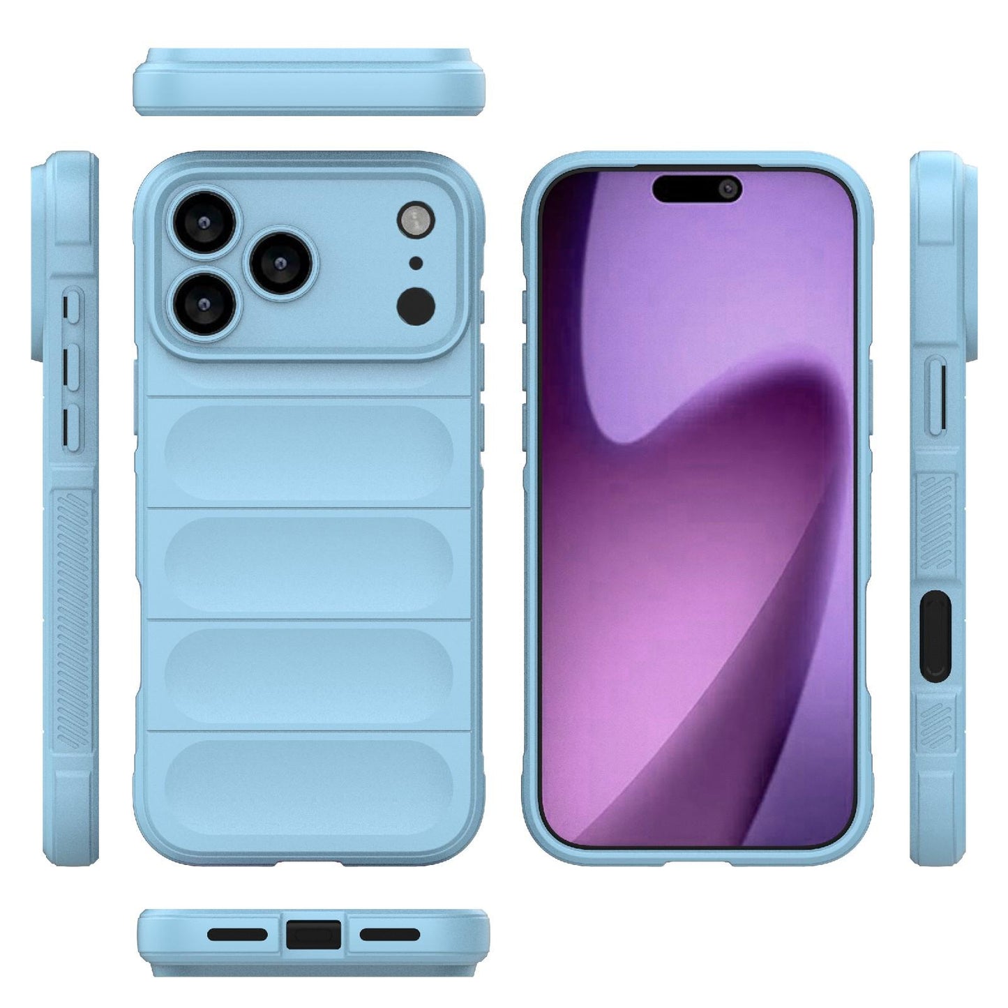 Apple iPhone 18 Pro Magic Shield TPU + Flannel Protective Phone Case Cover, Shockproof Scratch Resistant