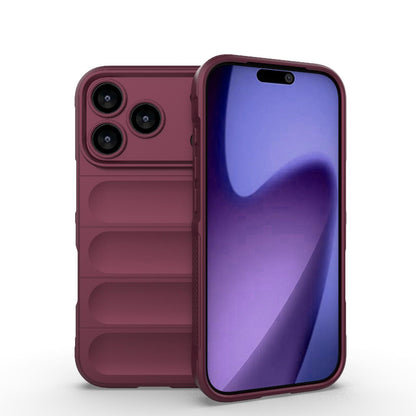 Apple iPhone 18 Pro Magic Shield TPU + Flannel Protective Phone Case Cover, Shockproof Scratch Resistant