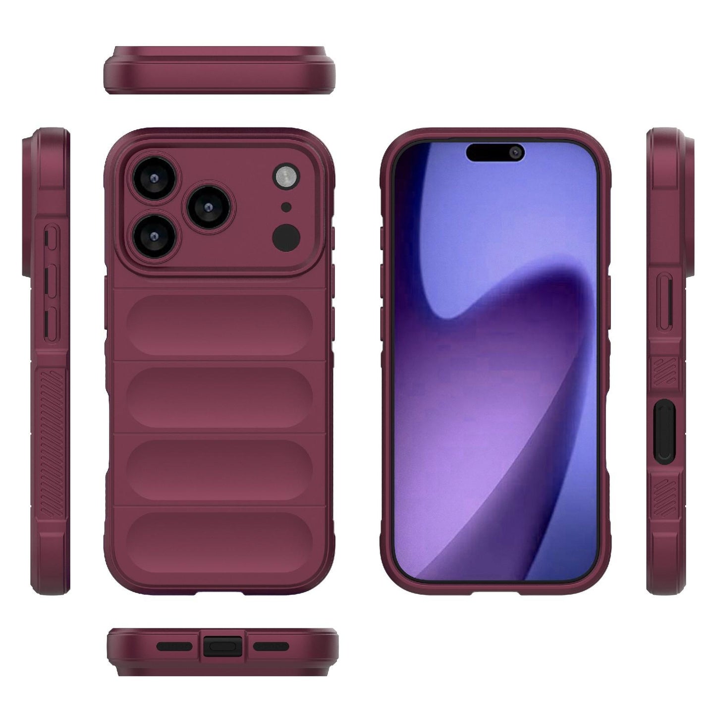 Apple iPhone 17 Pro Magic Shield TPU + Flannel Protective Phone Case Cover, Shockproof Scratch Resistant