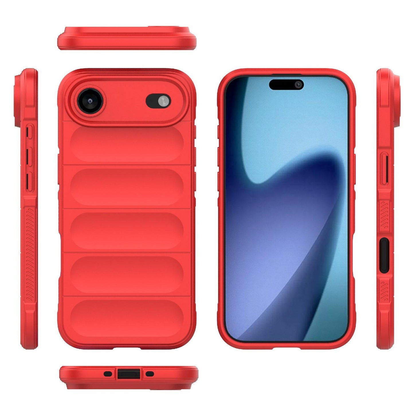 Apple iPhone Air Magic Shield TPU + Flannel Protective Phone Case Cover, Shockproof Scratch Resistant