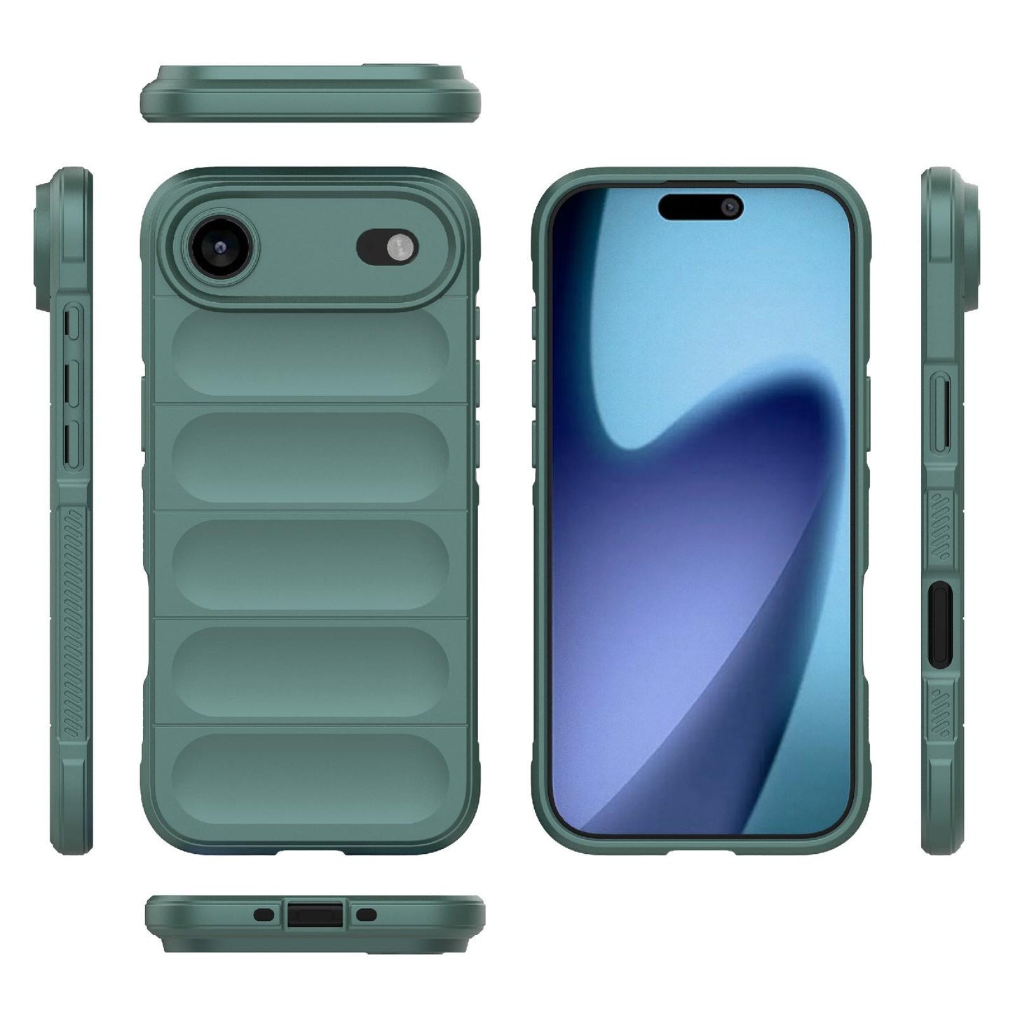 Apple iPhone Air Magic Shield TPU + Flannel Protective Phone Case Cover, Shockproof Scratch Resistant