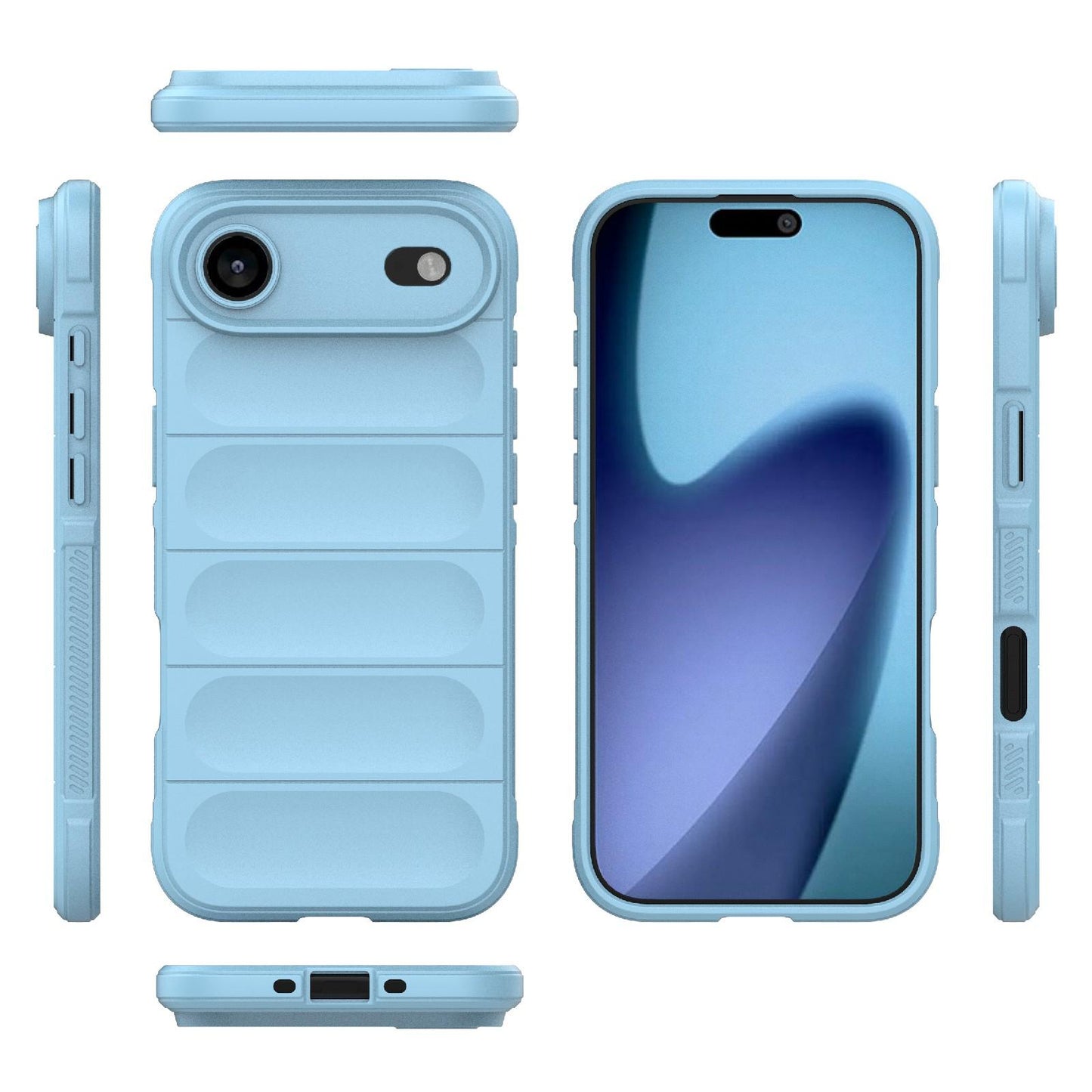 Apple iPhone Air Magic Shield TPU + Flannel Protective Phone Case Cover, Shockproof Scratch Resistant