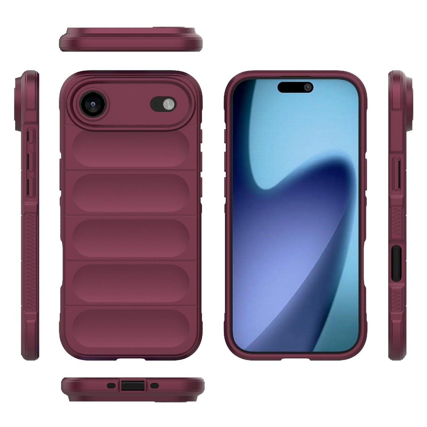 Apple iPhone Air Magic Shield TPU + Flannel Protective Phone Case Cover, Shockproof Scratch Resistant