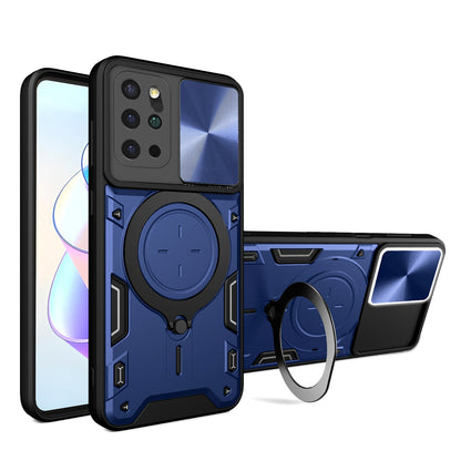 Samsung Galaxy S20+ Magnetic Holder CD Texture Sliding Camshield Phone Case, TPU PC Shockproof Cover