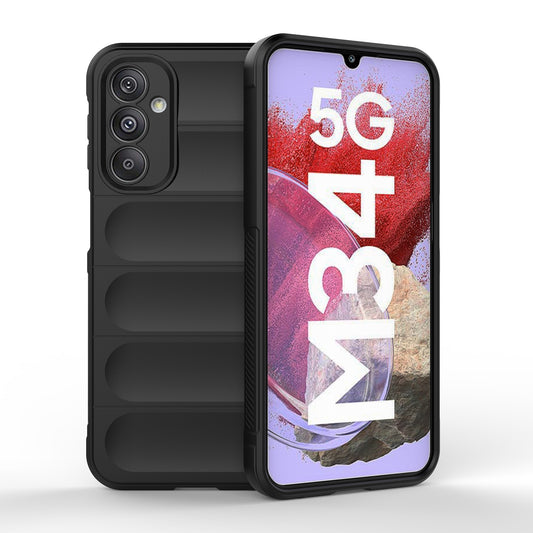 Samsung Galaxy M34 5G Magic Shield TPU + Flannel Protective Phone Case Cover, Shockproof Scratch Resistant